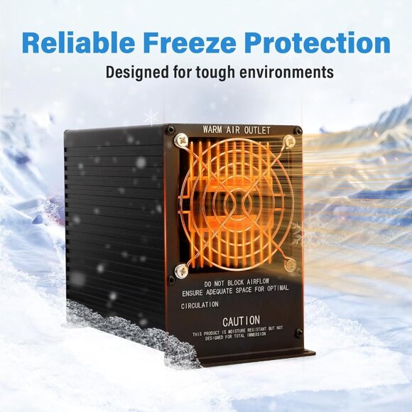 Boat Engine Compartment Heater, 400W Bilge Heater with Thermostat and Self-Regul - Picture 3 of 8